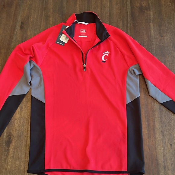 NWT Cincinnati Bearcats Red Cutter and Buck Traverse Colorblock 1/4 zip … - Picture 8 of 11